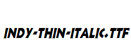 Indy-Thin-Italic