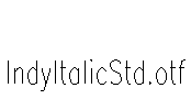 IndyItalicStd