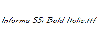 Informa-SSi-Bold-Italic