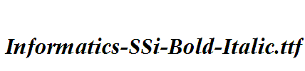 Informatics-SSi-Bold-Italic