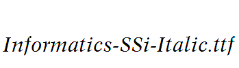 Informatics-SSi-Italic