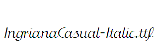 IngrianaCasual-Italic