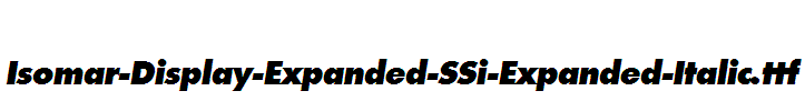 Isomar-Display-Expanded-SSi-Expanded-Italic