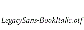 LegacySans-BookItalic