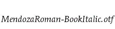 MendozaRoman-BookItalic