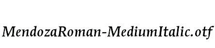 MendozaRoman-MediumItalic