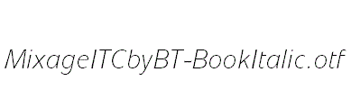 MixageITCbyBT-BookItalic