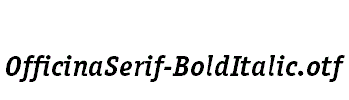 OfficinaSerif-BoldItalic