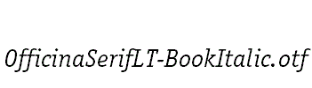 OfficinaSerifLT-BookItalic