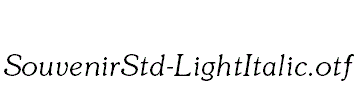 SouvenirStd-LightItalic