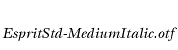 EspritStd-MediumItalic