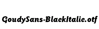 GoudySans-BlackItalic