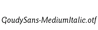 GoudySans-MediumItalic