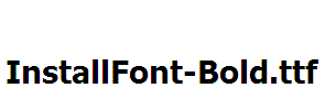 InstallFont-Bold