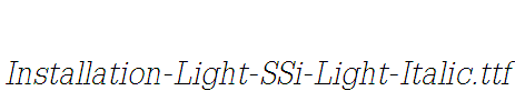 Installation-Light-SSi-Light-Italic