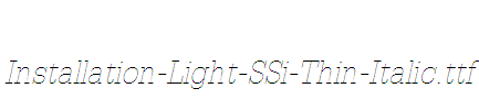 Installation-Light-SSi-Thin-Italic