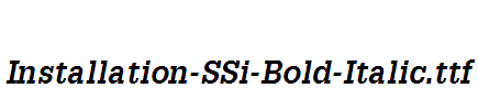 Installation-SSi-Bold-Italic