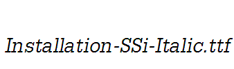 Installation-SSi-Italic