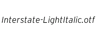 Interstate-LightItalic