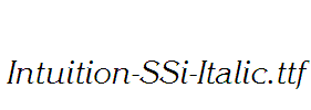 Intuition-SSi-Italic