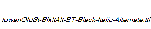 IowanOldSt-BlkItAlt-BT-Black-Italic-Alternate
