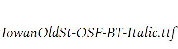 IowanOldSt-OSF-BT-Italic