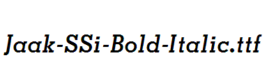 Jaak-SSi-Bold-Italic