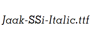 Jaak-SSi-Italic