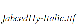 JabcedHy-Italic