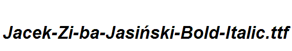 Jacek-Zi-ba-Jasiński-Bold-Italic