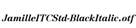 JamilleITCStd-BlackItalic