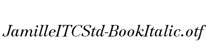 JamilleITCStd-BookItalic