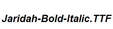 Jaridah-Bold-Italic