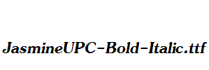 JasmineUPC-Bold-Italic