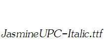 JasmineUPC-Italic