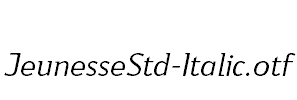 JeunesseStd-Italic