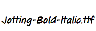 Jotting-Bold-Italic