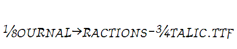 JournalFractions-Italic