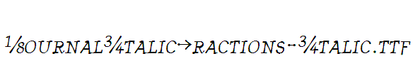 JournalItalicFractions-Italic