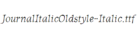 JournalItalicOldstyle-Italic