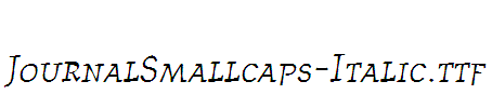 JournalSmallcaps-Italic