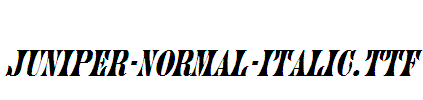 Juniper-Normal-Italic