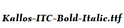 Kallos-ITC-Bold-Italic