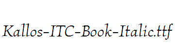 Kallos-ITC-Book-Italic