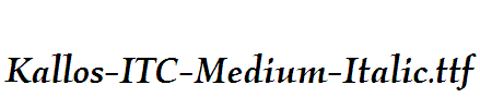 Kallos-ITC-Medium-Italic