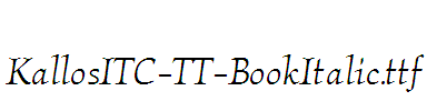 KallosITC-TT-BookItalic