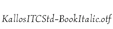 KallosITCStd-BookItalic