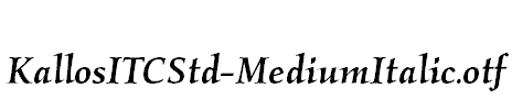 KallosITCStd-MediumItalic