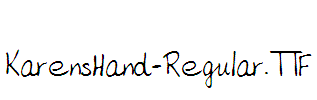 KarensHand-Regular
