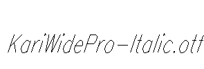 KariWidePro-Italic